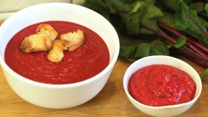 Pink soup with beets