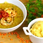 Red lentils soup with shrimp + baby red lentils with apples and rice puree’ recipes (7 months)