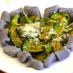 Purple gnocchi with zucchini – San Valentine recipe
