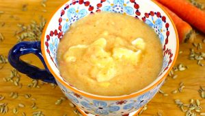 Semolina carrot soup with fennel seeds recipe - for babies 7/12 months or when you are under the weather
