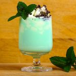 Mint milk with whipped cream and chocolate recipe