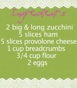 ingredienti zucchini sandwich
