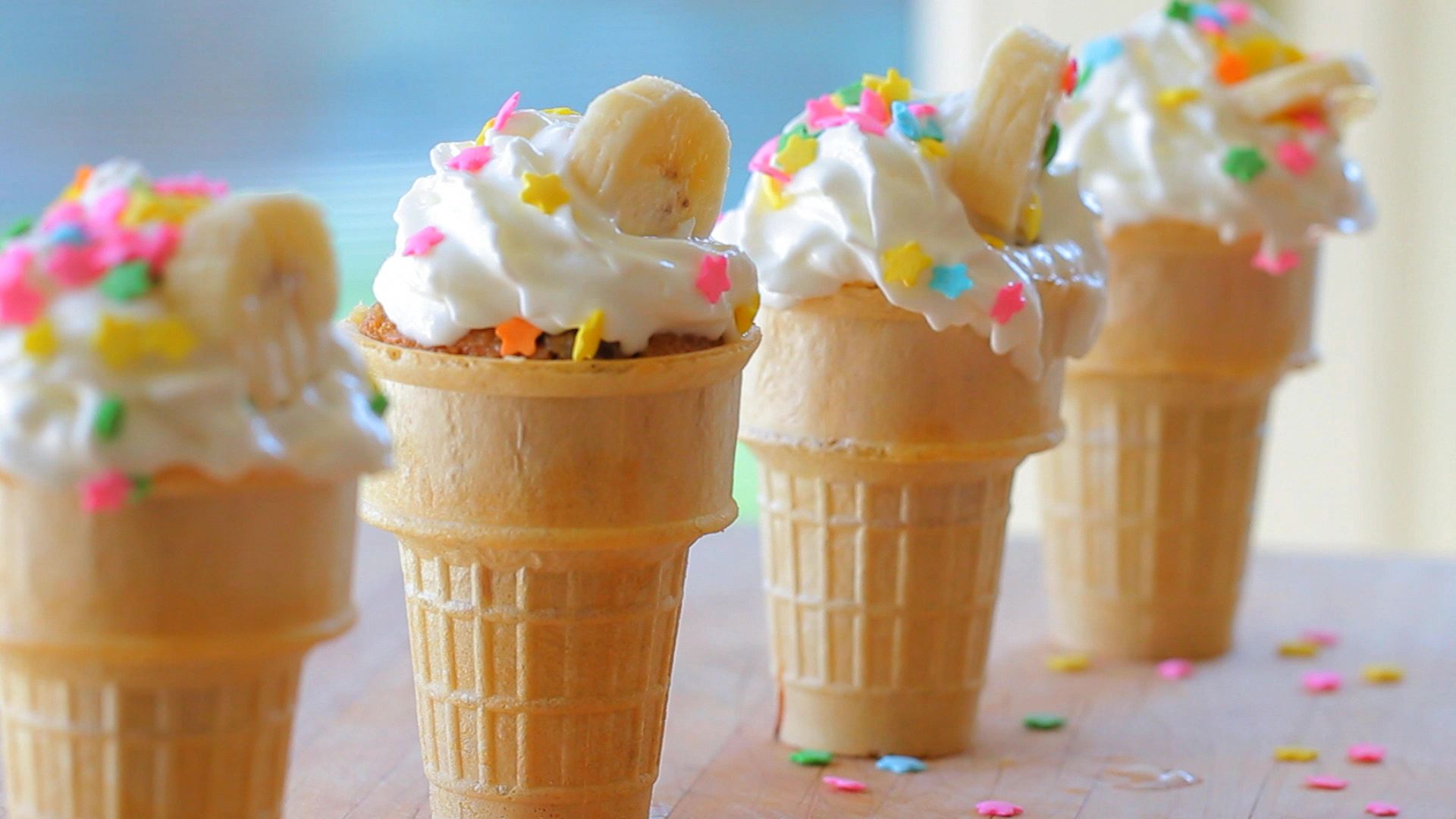 Finti gelati alla banana e cioccolato (icecream cupcakes)