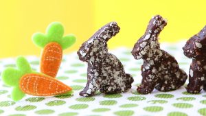 Chocolate bunny truffles without chocolate - dairy free - vegan