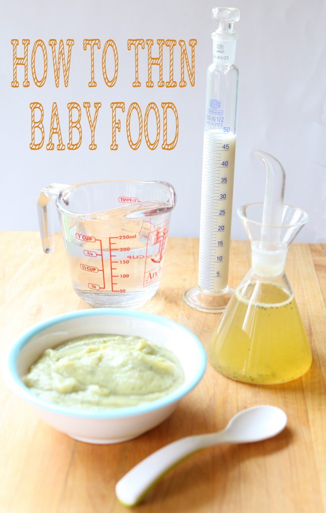 how to thin baby food