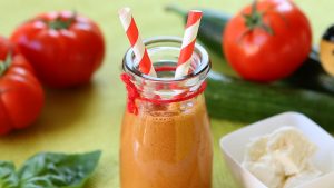 Kids Gazpacho with Tomatoes and Cucumbers - freshness in a sip!