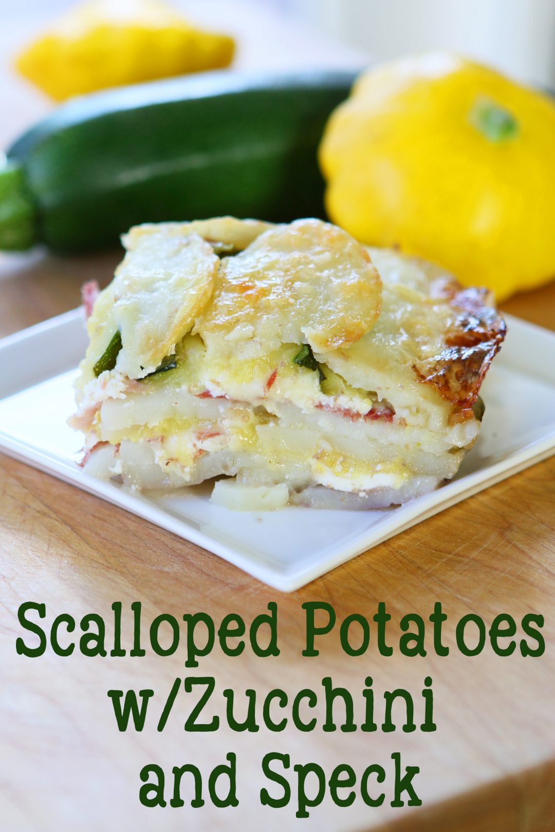 Scalloped Potatoes with Zucchini & ham Buona Pappa