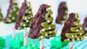 Chocolate brownie trees - gluten free and vegan