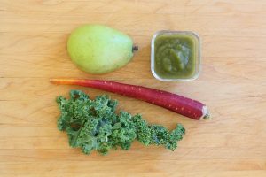 Kale Pear and Carrot baby puree