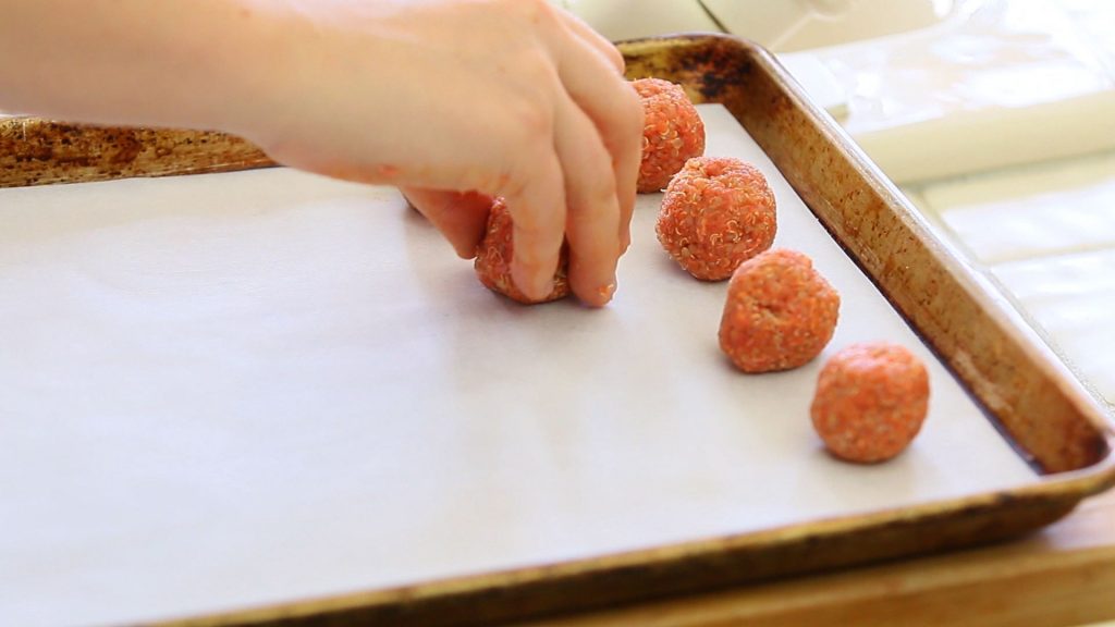 Quinoa beef meatballs baby finger food Buona Pappa