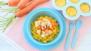 Chicken Rice Saffron baby puree