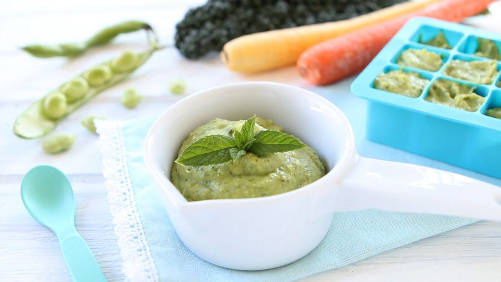 Fava Bean & Kale Baby Food puree Recipe Buona Pappa