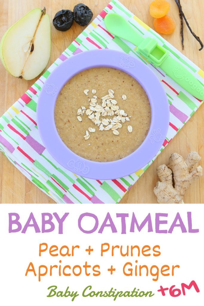 Oatmeal with Pear Prunes Apricots and Ginger - baby ...
