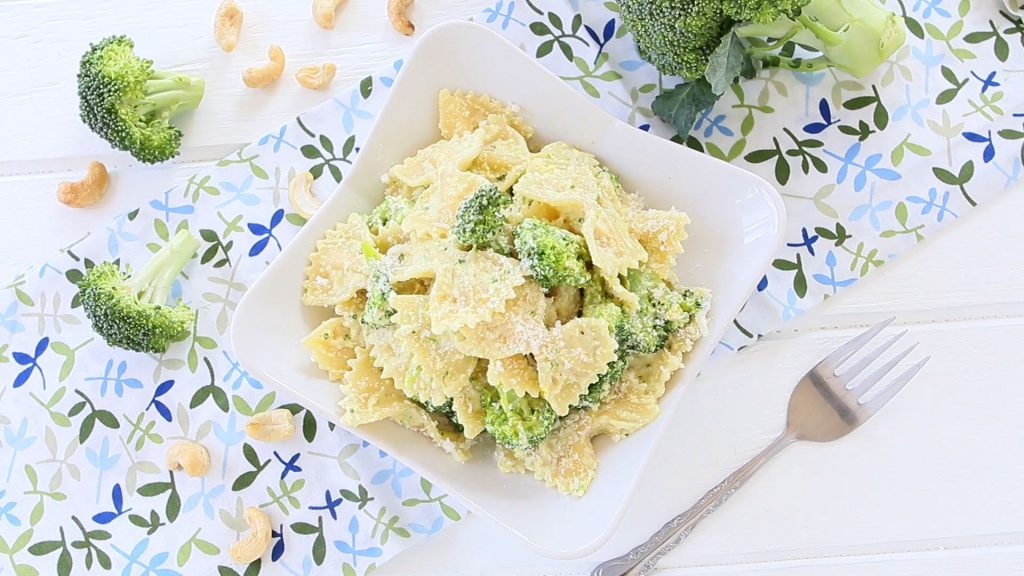 Broccoli Pasta with Cashews cream