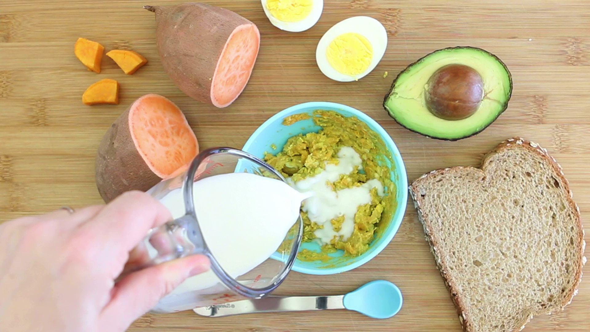 Egg, Avocado Sweet Potato Baby Puree +6M Buona Pappa