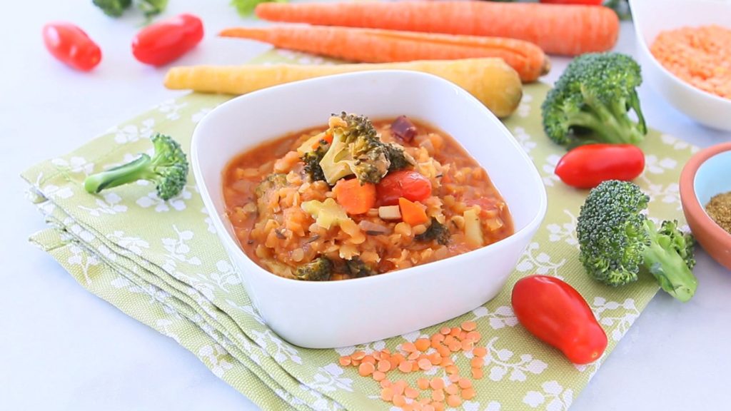 The easiest Lentil Broccoli Soup for your baby +10M