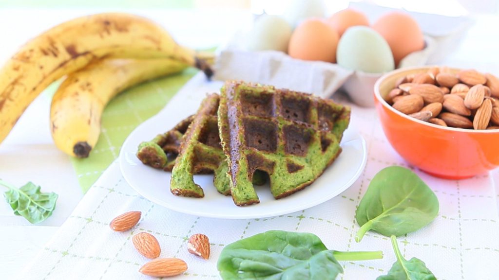 Spinach Almond Waffles - Gluten and Grain Free +6M
