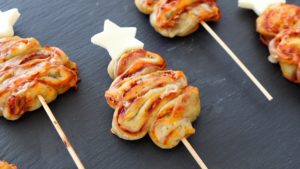 Pizza Tree on a Stick - Christmas toddler fun food