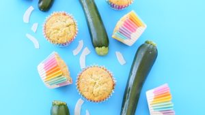Tropical Pineapple Zucchini Coconut Muffins - Dairy Free