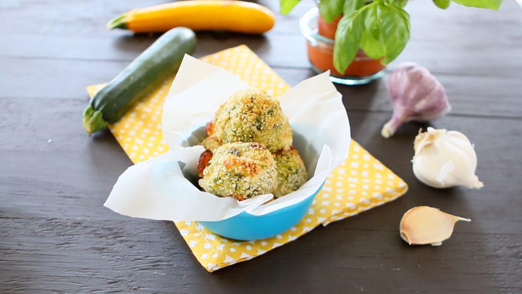 Easy Cheesy Baked Zucchini Balls – Italian recipe